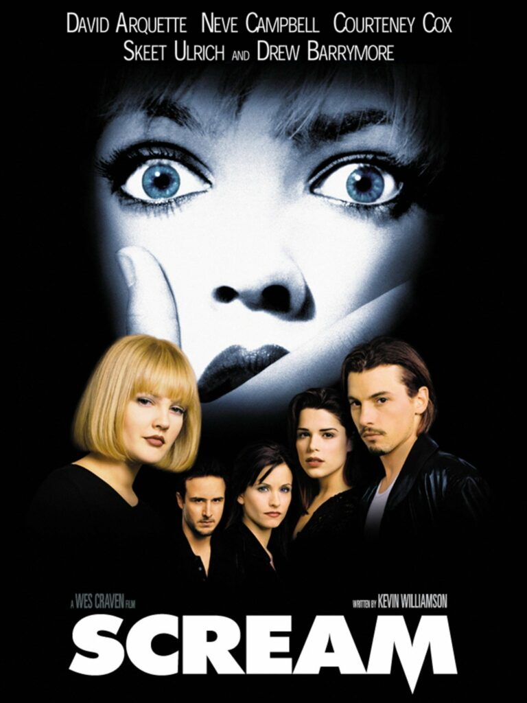 A movie poster of Scream (1996).